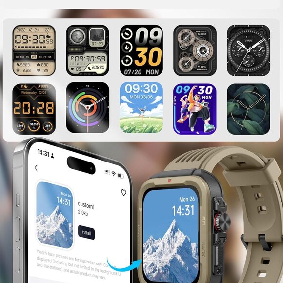 Smart Watch for Men Women Answer/Make Call, Alexa Built in, 1.8" Fitness Tracker - Picture 7 of 9